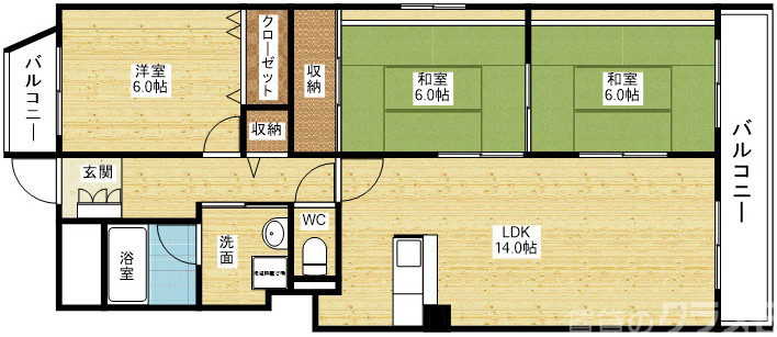 広めの3LDKタイプ☆ファミリーにオススメ♪