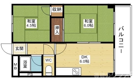 使いやすい2DKタイプです☆