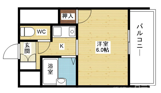 一人暮らしにオススメな1Kタイプ♪