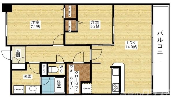 全洋室でお掃除楽々です。