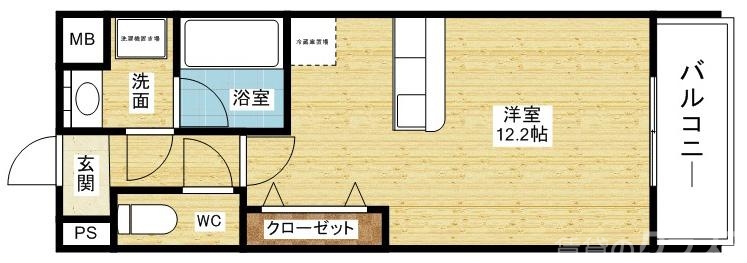 広々ワンルームタイプです。