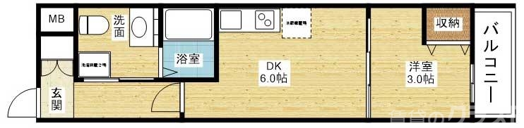 一人暮らしに使いやすい間取りです♪