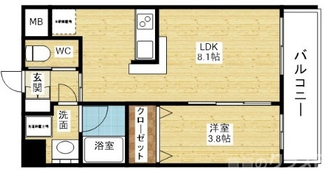 生活空間と寝室を分けたい方にピッタリです。