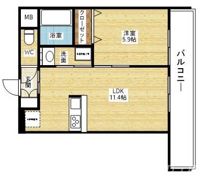 生活空間と寝室を分けたい方にピッタリです。