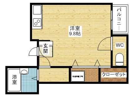 一人暮らしにオススメな1Rタイプ♪