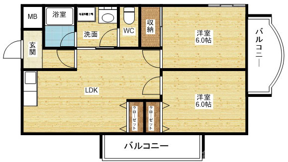 全洋室の間取りになりました！！