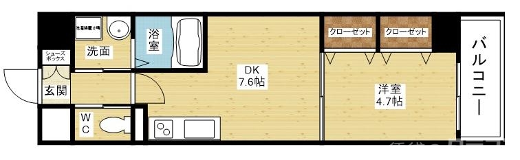 広めの1DKタイプ☆単身や学生さんにオススメです!