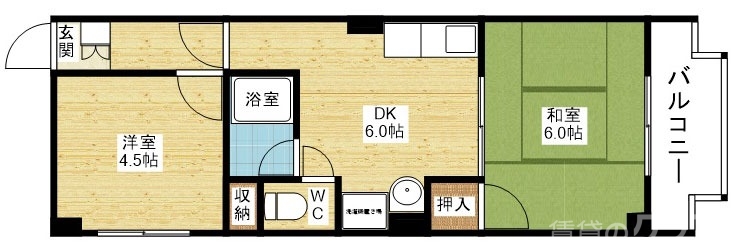 新婚さんやカップルにもオススメ!2DKの住みやすい間取です☆