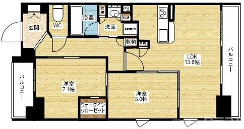 開放感のある2ＬＤＫタイプ☆