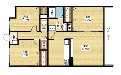 ファミリーさんにおすすめ間取り。