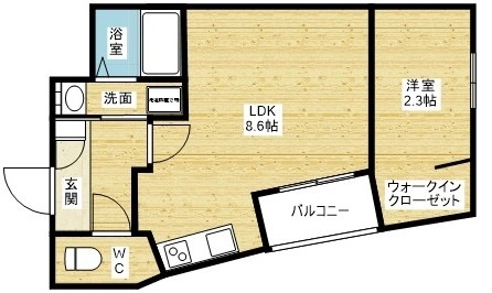室内設備充実の1LDKタイプ!