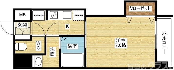 室内設備充実の1K！