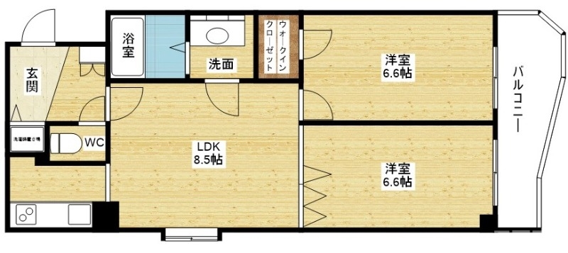ウォークインクローゼットのある人気の間取りです!