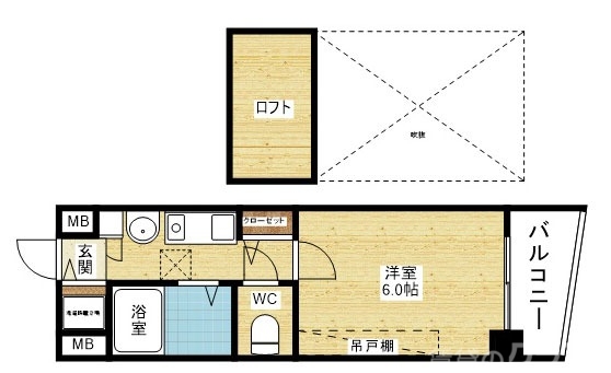 ロフト付きのお部屋です。