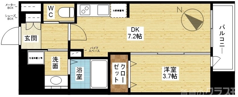 南東向きの1DKタイプ！