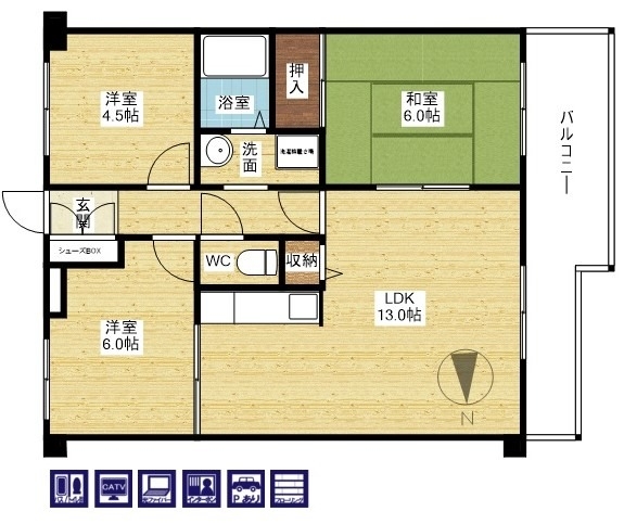 ファミリーさんにオススメの間取りです。