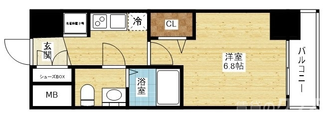 最新設備の1K