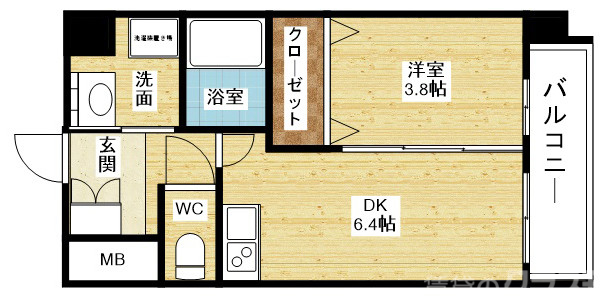 生活空間と寝室を分けたい方にピッタリです。