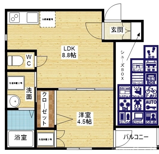 使いやすい1LDKタイプ☆