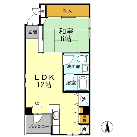 角部屋！中心が共用廊下のため、隣の音が響きにくいです。