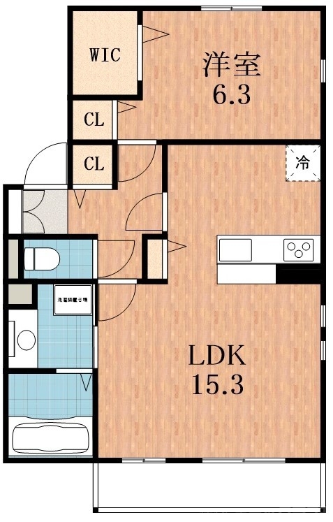 この1LDKは広いですよ♪