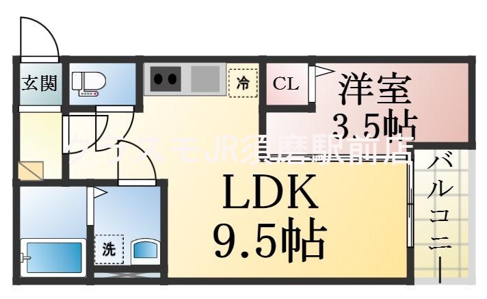 オール洋室の間取りです。
