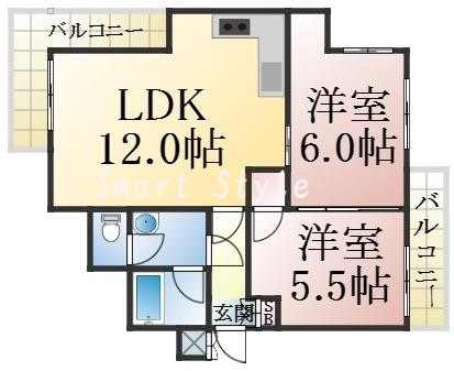 人気の全室フローリング。使いやすいゆったりとした間取り。