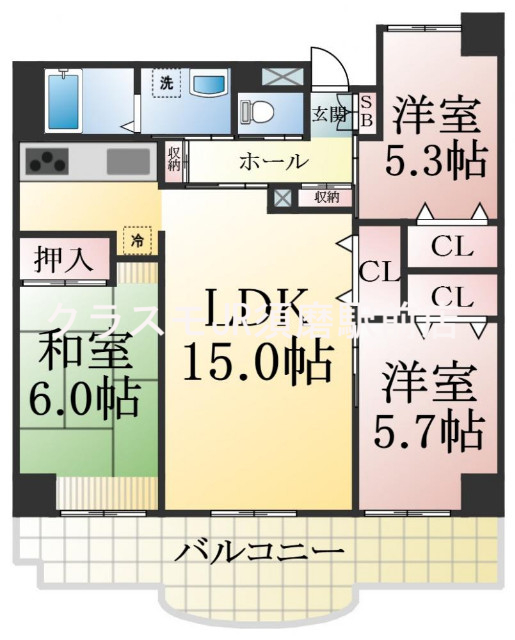 この間取りなら、嬉しいゆったり空間が実感できるかも。