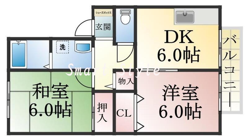 振分タイプの間取りです☆