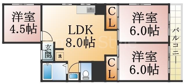人気のオール洋室です