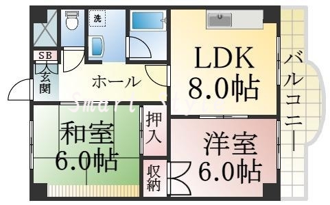 各部屋がゆったりとした、ファミリータイプの間取り。