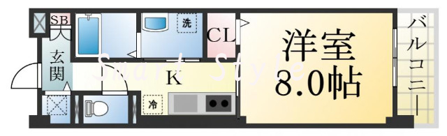 バストイレがセパレート、独立洗面所のある使い易い間取りです。