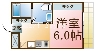 うれしいバス・トイレがセパレートの単身さん向けの間取りです。