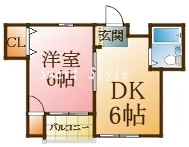 広々1DKの間取りです