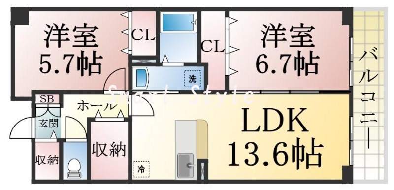 人気の全室フローリング。収納スペースも充実しています。