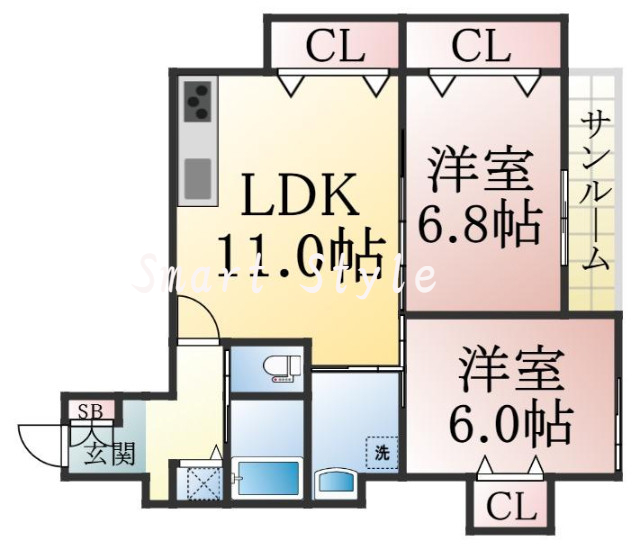 シンプルな住み心地を実感できる素敵な間取りになってます。