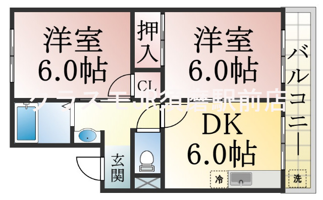 各部屋独立した使いやすい間取りです。