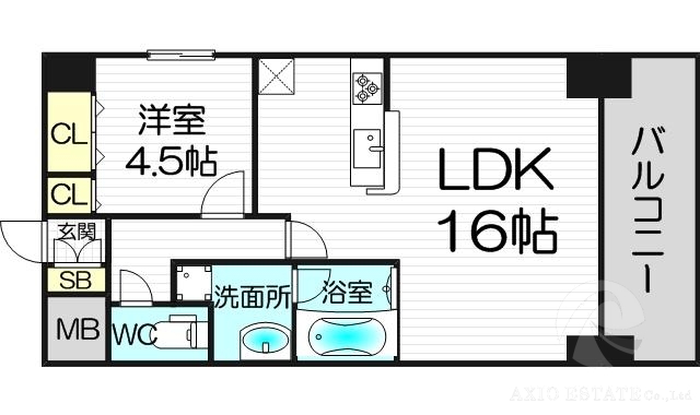 広々1LDK