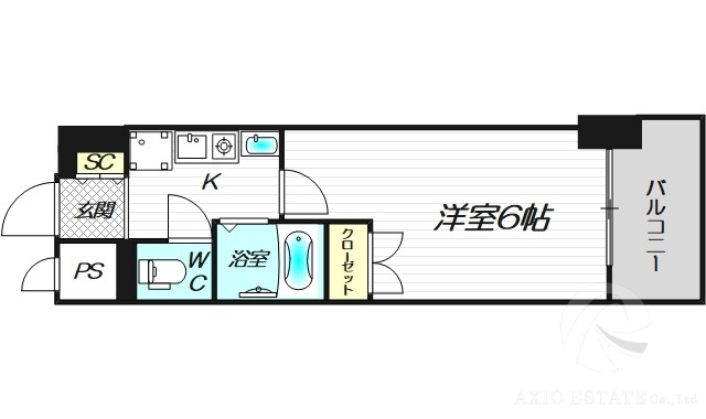 間取り　ラナップスクエア天満プライム