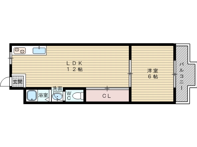 １ＬＤＫのお部屋です
