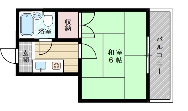 １Ｋのお部屋です。
