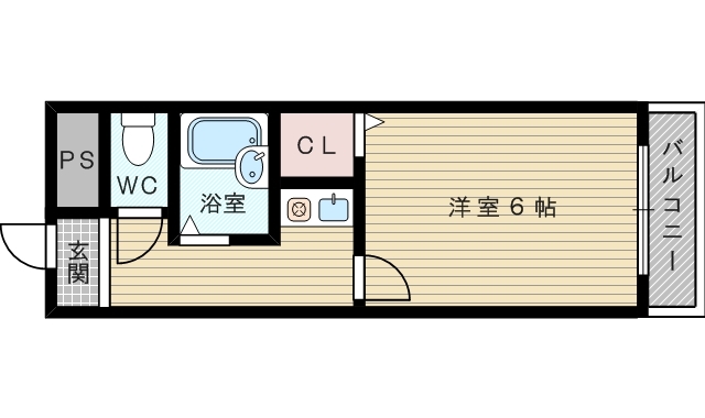 1Ｋのお部屋です