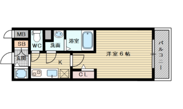 反転した間取りとなります