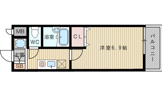 １Ｒのお部屋です。