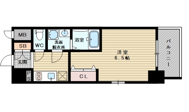 淡路駅までアクセスの良い1Kです