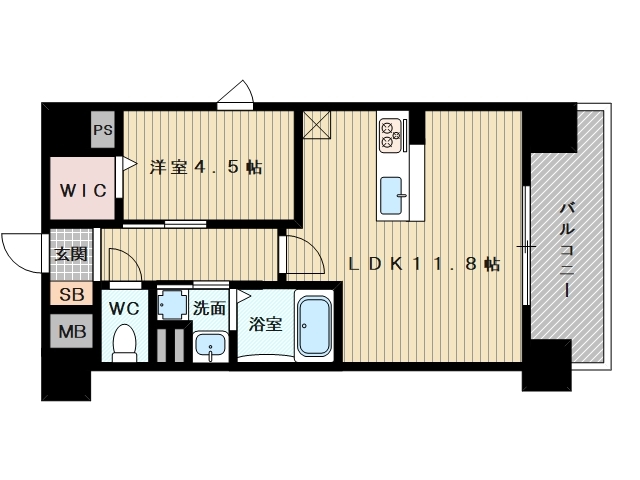 4階の間取り図