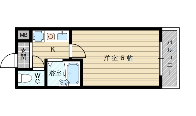 ワンルームのお部屋です
