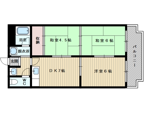 3DKのお部屋です