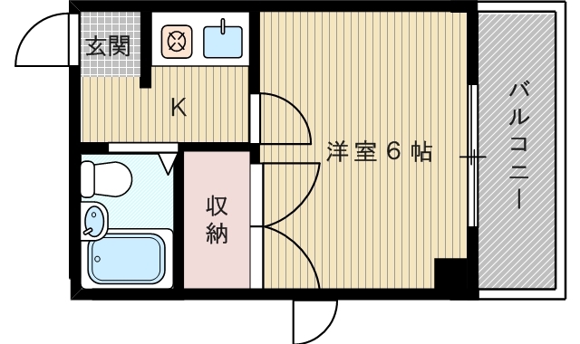 1Ｋのお部屋です