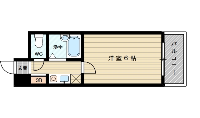 １Kのお部屋です